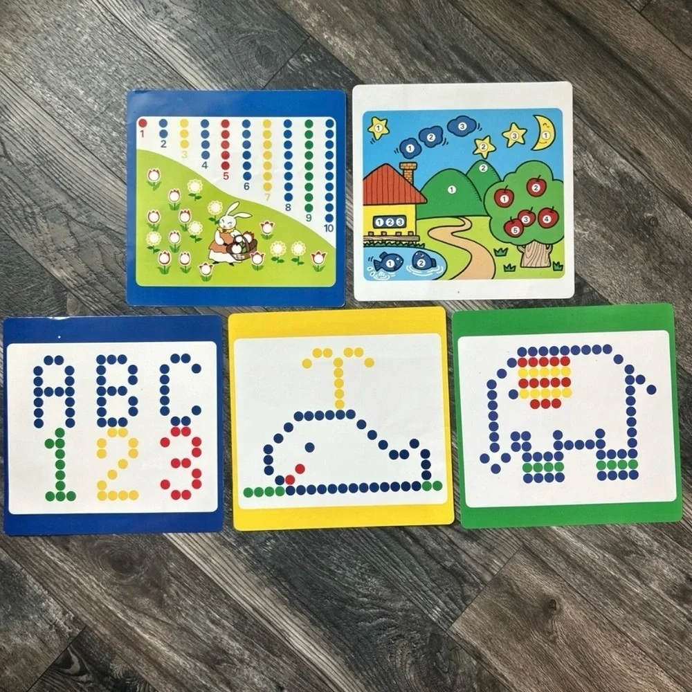 Vintage Deluxe Magnet Art Picture Board Colorful Hand Eye Coordination Ages 3+